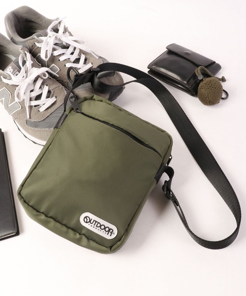 OUTDOOR PRODUCTS（アウトドアプロダクツ）の「OUTDOOR アウトドア スクエアミニショルダーバッグ（ショルダーバッグ・メンズ・ブラック/ネイビー/カーキ・FREE）」の6枚目の写真