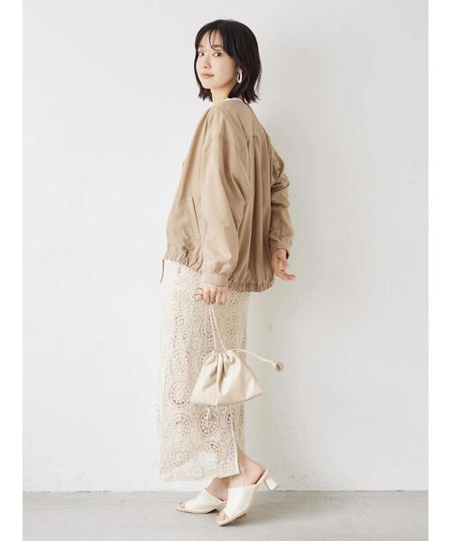 Green　Parks（グリーンパークス）の「クロシェレーススカート（スカート・レディース・ベージュ・FREE）」の17枚目の写真