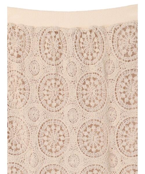 Green　Parks（グリーンパークス）の「クロシェレーススカート（スカート・レディース・ベージュ・FREE）」の20枚目の写真