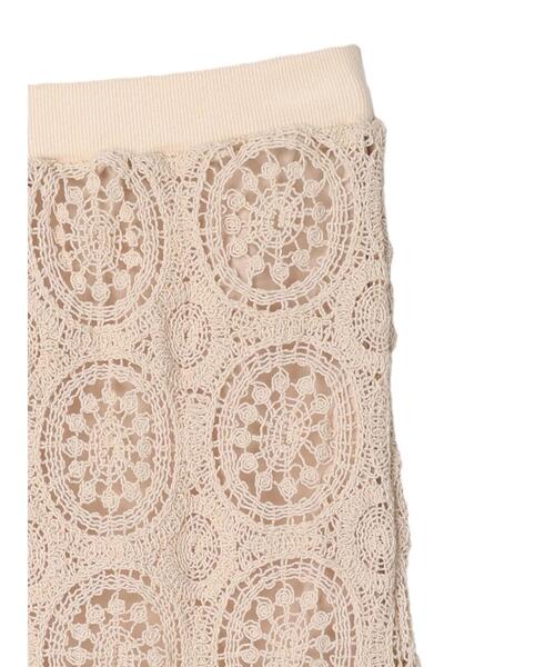 Green　Parks（グリーンパークス）の「クロシェレーススカート（スカート・レディース・ベージュ・FREE）」の21枚目の写真