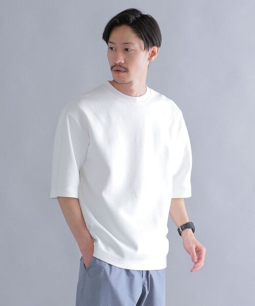SHIPS(シップス)の「SHIPS: ダブルフェイス リラックス ハーフスリーブ Tシャツ(Tシャツ/カットソー・メンズ・ホワイト/チャコールグレー/ベージュ系/ライトブルー・SMALL/MEDIUM/LARGE/X-LARGE)」の5枚目の写真