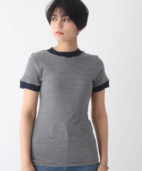 OPAQUE.CLIP（オペークドットクリップ）の「◆Miller B/N T829C（Tシャツ/カットソー・レディース・ブラウン系3/ネイビー系2・99）」の4枚目の写真