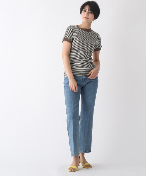 OPAQUE.CLIP（オペークドットクリップ）の「◆Miller B/N T829C（Tシャツ/カットソー・レディース・ブラウン系3/ネイビー系2・99）」の7枚目の写真