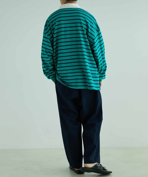 ADAM ET ROPE'（アダムエロペ）の「オーバーサイズ ラガーシャツ（ポロシャツ・メンズ・ネイビー/グリーン/ブルー系その他4/ブラウン系その他2・M/L）」の20枚目の写真
