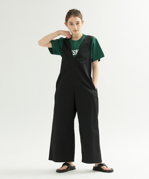 Dickies（ディッキーズ）の「【Dickies×Rouge vif la cle】別注オールインワン（つなぎ/オールインワン・レディース・ベージュ/サックスブルー/ブラック・フリー）」の2枚目の写真