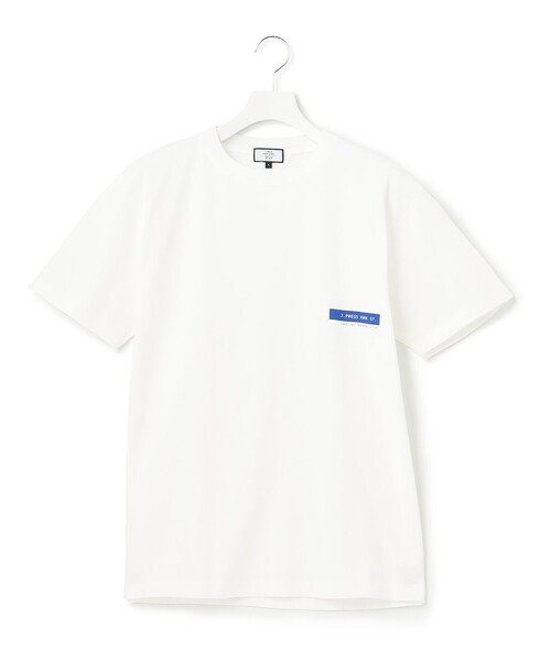 J.PRESS YORK STREET(ジェイプレスヨークストリート)の「【UNISEX】ワンポイントロゴTシャツ(Tシャツ/カットソー・メンズ・ホワイト系/ブラック系/ネイビー系・SMALL/MEDIUM/LARGE)」の1枚目の写真