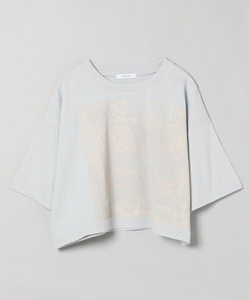 JEANASIS(ジーナシス)の「スラブアートロゴショートプリントT/281530(Tシャツ/カットソー・レディース・ライトグレー/ブラック/オフホワイト・FREE)」の14枚目の写真