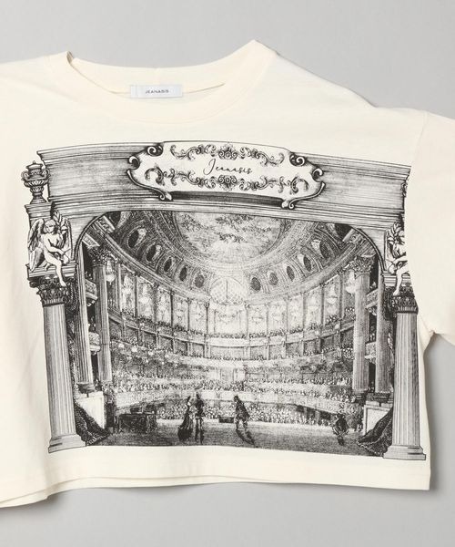 JEANASIS(ジーナシス)の「スラブアートロゴショートプリントT/281530(Tシャツ/カットソー・レディース・ライトグレー/ブラック/オフホワイト・FREE)」の7枚目の写真