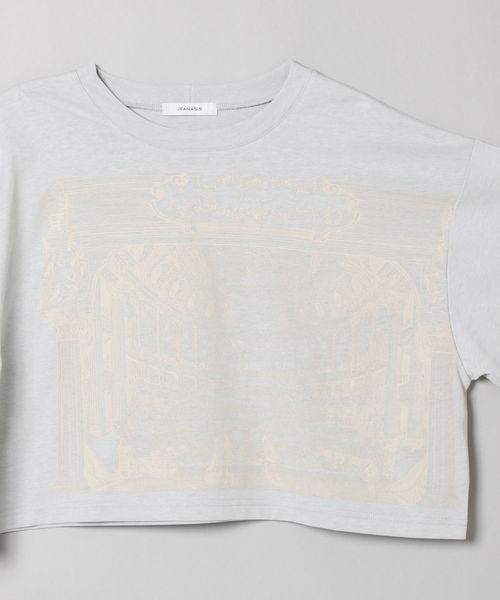 JEANASIS(ジーナシス)の「スラブアートロゴショートプリントT/281530(Tシャツ/カットソー・レディース・ライトグレー/ブラック/オフホワイト・FREE)」の13枚目の写真