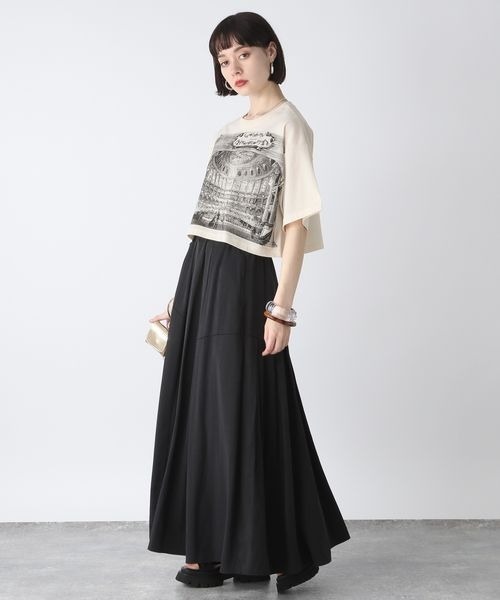 JEANASIS(ジーナシス)の「スラブアートロゴショートプリントT/281530(Tシャツ/カットソー・レディース・ライトグレー/ブラック/オフホワイト・FREE)」の19枚目の写真