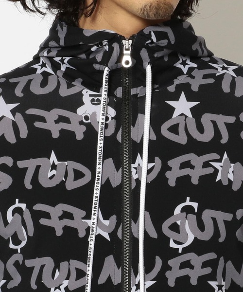STUD MUFFIN（スタッドマフィン）の「STUD MUFFIN/スタッドマフィン/GRAFGRAM柄ナイロンストレッチ ラッシュパーカー（ラッシュガード・メンズ・ホワイト/ブラック・4/3/2）」の15枚目の写真