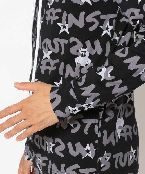 STUD MUFFIN（スタッドマフィン）の「STUD MUFFIN/スタッドマフィン/GRAFGRAM柄ナイロンストレッチ ラッシュパーカー（ラッシュガード・メンズ・ホワイト/ブラック・4/3/2）」の16枚目の写真