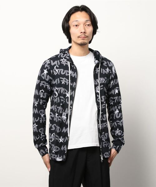 STUD MUFFIN（スタッドマフィン）の「STUD MUFFIN/スタッドマフィン/GRAFGRAM柄ナイロンストレッチ ラッシュパーカー（ラッシュガード・メンズ・ホワイト/ブラック・4/3/2）」の11枚目の写真