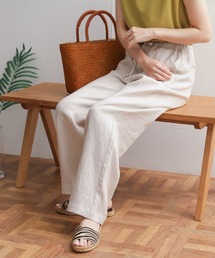 URBAN RESEARCH DOORS | リネンストレートイージーパンツ(その他パンツ)