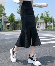 DAY CLOSET | レディース センタースリットデニムマーメイドスカート(デニムスカート)