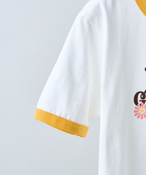 FREAK'S STORE（フリークスストア）の「HAVE A GRATEFUL DAY × FREAK'S STORE/ハブアグレイトフルデイ Flower Ringer TEE/ フラワーリンガーTシャツ（Tシャツ/カットソー・レディース・グリーン/オレンジ・ﾌﾘ-）」の13枚目の写真