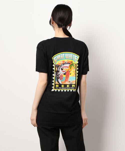 tシャツ 「LOST COAST BREWERY」GREAT WHITE T SHIRTS(UN) レディース LOST COAST BREWERY】GREAT WHITE T SHIRTS(UN)（Tシャツ