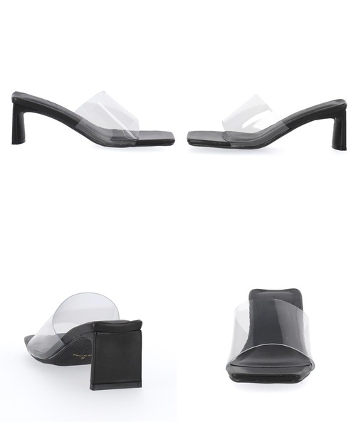 ANAP（アナップ）の「スクエアクリアサンダル（サンダル・レディース・ブラック/ベージュ・LL/S/M/L）」の3枚目の写真