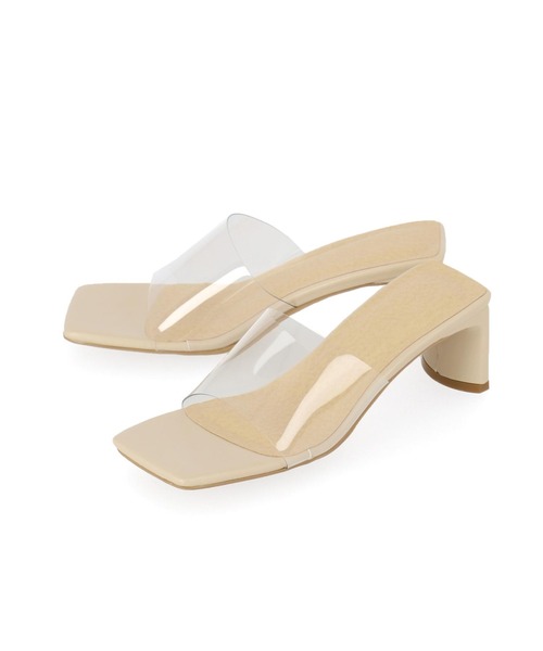 ANAP（アナップ）の「スクエアクリアサンダル（サンダル・レディース・ブラック/ベージュ・LL/S/M/L）」の10枚目の写真