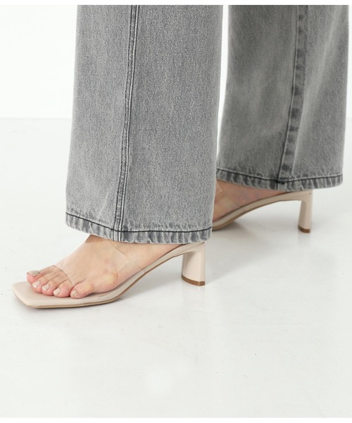 ANAP（アナップ）の「スクエアクリアサンダル（サンダル・レディース・ブラック/ベージュ・LL/S/M/L）」の4枚目の写真