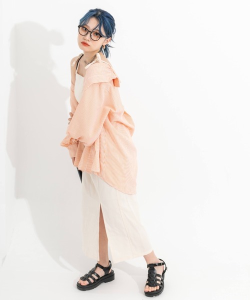 nemne store(ネンネストア)の「スリット入りリボンキャミワンピース(ワンピース・レディース・ブラック/アイボリー・フリー)」の6枚目の写真
