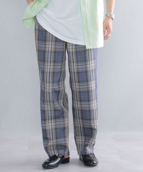 SHIPS（シップス）の「*SHIPS: ROOTS チェック柄 ワイド イージー パンツ（その他パンツ・メンズ・ベージュ/グリーン/ネイビー・MEDIUM/LARGE/X-LARGE）」の3枚目の写真
