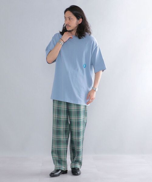 SHIPS（シップス）の「*SHIPS: ROOTS チェック柄 ワイド イージー パンツ（その他パンツ・メンズ・ベージュ/グリーン/ネイビー・MEDIUM/LARGE/X-LARGE）」の6枚目の写真