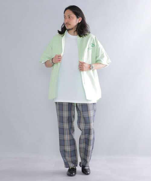 SHIPS（シップス）の「*SHIPS: ROOTS チェック柄 ワイド イージー パンツ（その他パンツ・メンズ・ベージュ/グリーン/ネイビー・MEDIUM/LARGE/X-LARGE）」の7枚目の写真