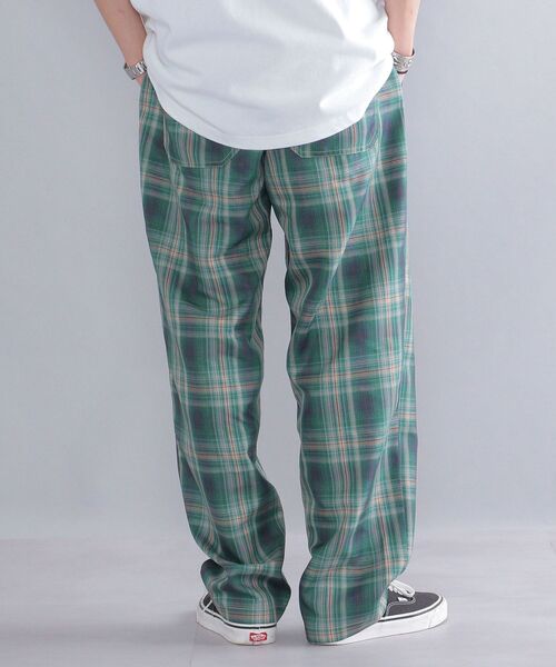 SHIPS（シップス）の「*SHIPS: ROOTS チェック柄 ワイド イージー パンツ（その他パンツ・メンズ・ベージュ/グリーン/ネイビー・MEDIUM/LARGE/X-LARGE）」の11枚目の写真