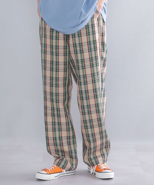 SHIPS（シップス）の「*SHIPS: ROOTS チェック柄 ワイド イージー パンツ（その他パンツ・メンズ・ベージュ/グリーン/ネイビー・MEDIUM/LARGE/X-LARGE）」の16枚目の写真