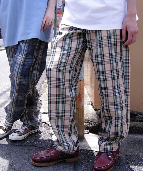 SHIPS（シップス）の「*SHIPS: ROOTS チェック柄 ワイド イージー パンツ（その他パンツ・メンズ・ベージュ/グリーン/ネイビー・MEDIUM/LARGE/X-LARGE）」の18枚目の写真
