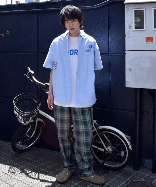 SHIPS（シップス）の「*SHIPS: ROOTS チェック柄 ワイド イージー パンツ（その他パンツ・メンズ・ベージュ/グリーン/ネイビー・MEDIUM/LARGE/X-LARGE）」の20枚目の写真