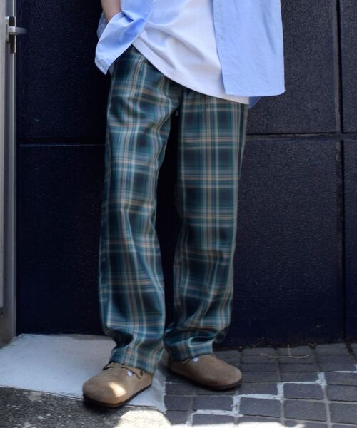 SHIPS（シップス）の「*SHIPS: ROOTS チェック柄 ワイド イージー パンツ（その他パンツ・メンズ・ベージュ/グリーン/ネイビー・MEDIUM/LARGE/X-LARGE）」の21枚目の写真