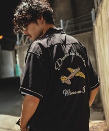 improves | バック刺しゅう 半袖 オープンカラー ボウリングシャツ(シャツ/ブラウス)