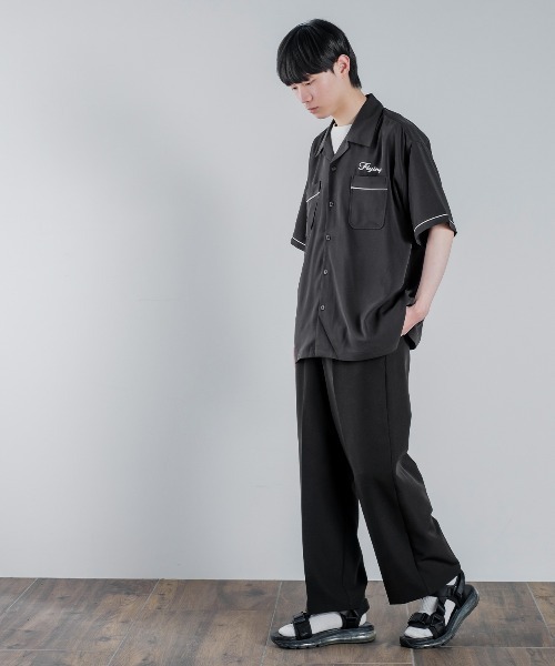 improves（インプローブス）の「バック刺しゅう 半袖 オープンカラー ボウリングシャツ（シャツ/ブラウス・メンズ・ブラック/グリーン/グレー/サックスブルー・LARGE/MEDIUM/X-LARGE）」の9枚目の写真