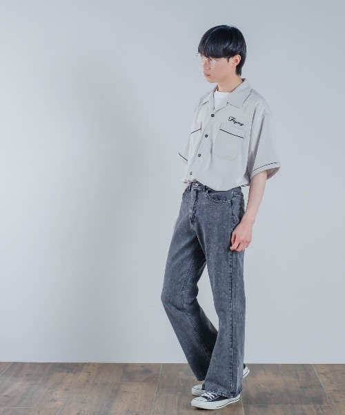 improves（インプローブス）の「バック刺しゅう 半袖 オープンカラー ボウリングシャツ（シャツ/ブラウス・メンズ・ブラック/グリーン/グレー/サックスブルー・LARGE/MEDIUM/X-LARGE）」の13枚目の写真