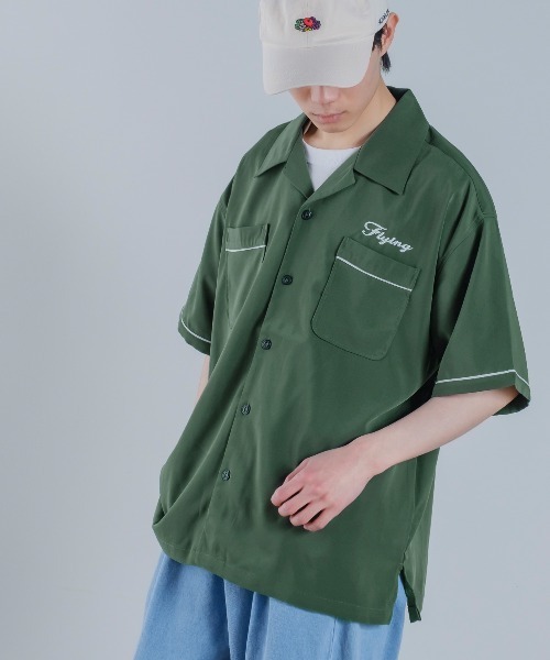 improves（インプローブス）の「バック刺しゅう 半袖 オープンカラー
