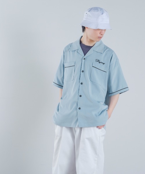 improves（インプローブス）の「バック刺しゅう 半袖 オープンカラー ボウリングシャツ（シャツ/ブラウス・メンズ・ブラック/グリーン/グレー/サックスブルー・LARGE/MEDIUM/X-LARGE）」の19枚目の写真