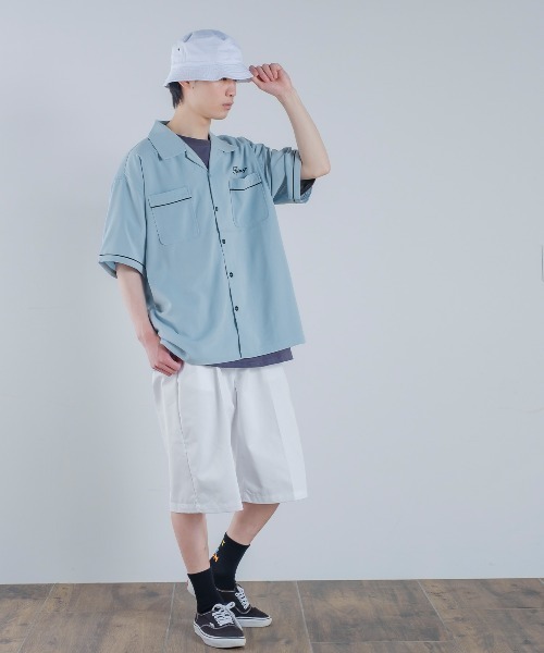 improves（インプローブス）の「バック刺しゅう 半袖 オープンカラー