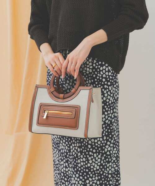 RODE SKO（ロデスコ）の「キャンバスコンビトートバッグ（トートバッグ・レディース・ブラック/ブラウン・ONE）」の15枚目の写真