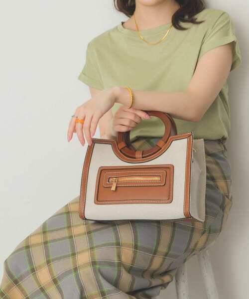 RODE SKO（ロデスコ）の「キャンバスコンビトートバッグ（トートバッグ・レディース・ブラック/ブラウン・ONE）」の20枚目の写真