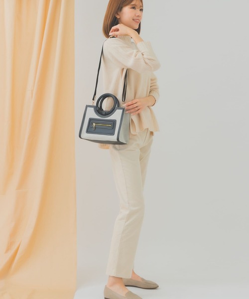 RODE SKO（ロデスコ）の「キャンバスコンビトートバッグ（トートバッグ・レディース・ブラック/ブラウン・ONE）」の6枚目の写真