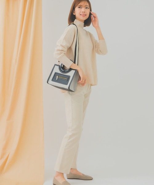 RODE SKO（ロデスコ）の「キャンバスコンビトートバッグ（トートバッグ・レディース・ブラック/ブラウン・ONE）」の10枚目の写真