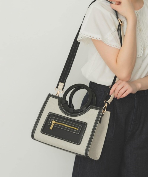 RODE SKO（ロデスコ）の「キャンバスコンビトートバッグ（トートバッグ・レディース・ブラック/ブラウン・ONE）」の19枚目の写真