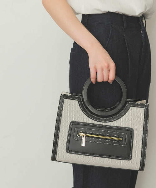 RODE SKO（ロデスコ）の「キャンバスコンビトートバッグ（トートバッグ・レディース・ブラック/ブラウン・ONE）」の4枚目の写真