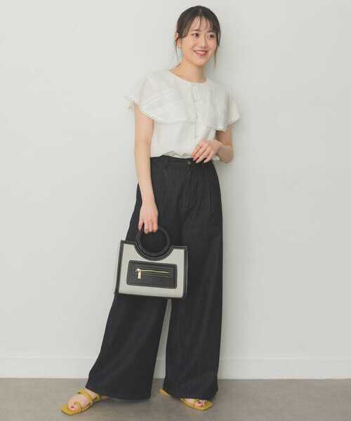 RODE SKO（ロデスコ）の「キャンバスコンビトートバッグ（トートバッグ・レディース・ブラック/ブラウン・ONE）」の17枚目の写真