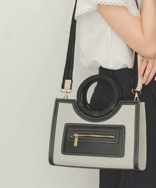 RODE SKO（ロデスコ）の「キャンバスコンビトートバッグ（トートバッグ・レディース・ブラック/ブラウン・ONE）」の7枚目の写真