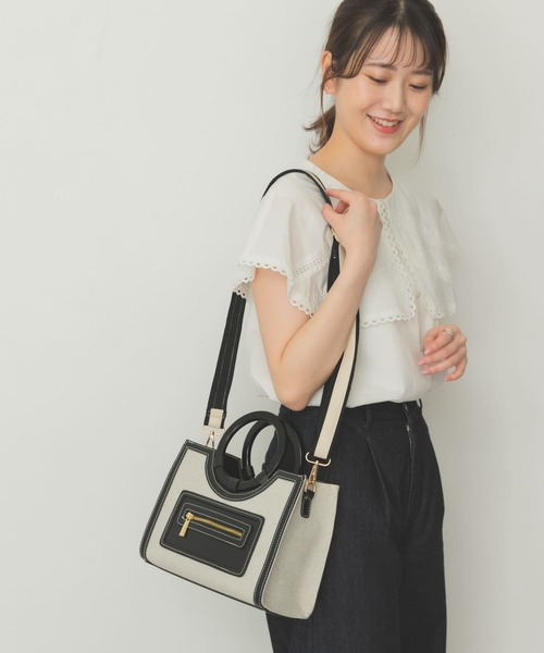 RODE SKO（ロデスコ）の「キャンバスコンビトートバッグ（トートバッグ・レディース・ブラック/ブラウン・ONE）」の8枚目の写真