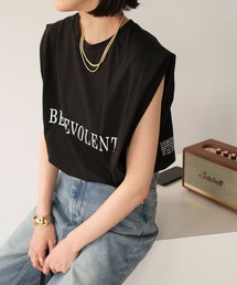 ＡＮＤＪ | 【2022/SS】ロゴプリント袖タックゆるトップス(Tシャツ/カットソー)