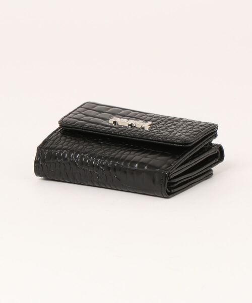 X-girl(エックスガール)の「【X-girl /エックスガール】 FAUX CROC MINI WALLET(財布・レディース・ブラック/ネイビー/ピンク・FREE)」の5枚目の写真
